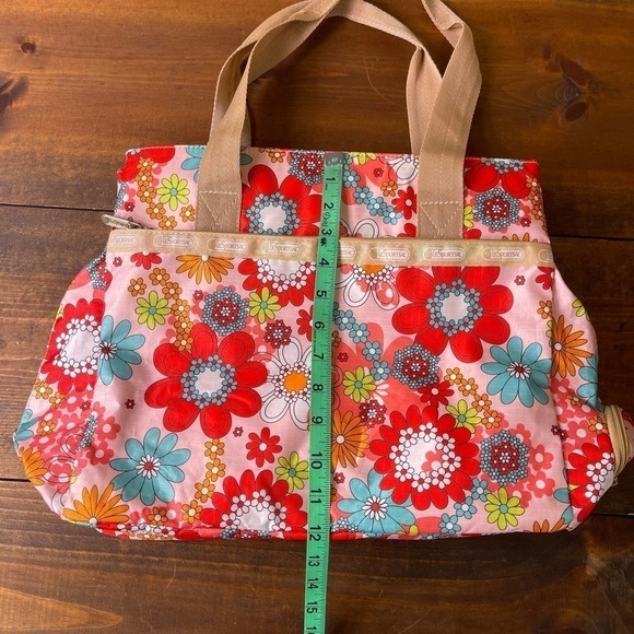 LeSportSac x Tokidoki Colorful Floral Tote Bag Purse Top Handle Weekender RARE - Picture 13 of 14